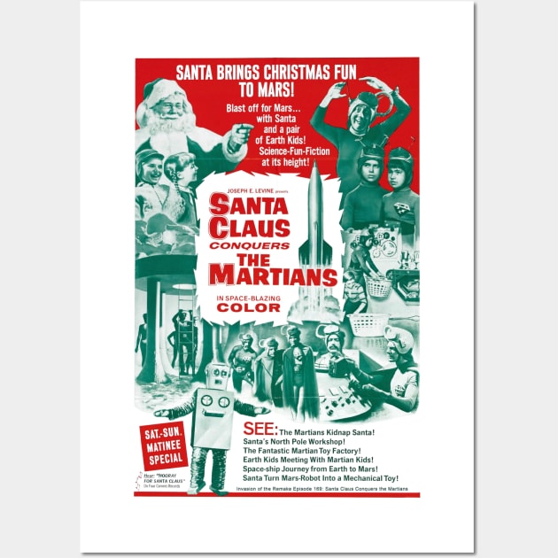 Santa Claus Conquers The Martians Wall Art by Invasion of the Remake